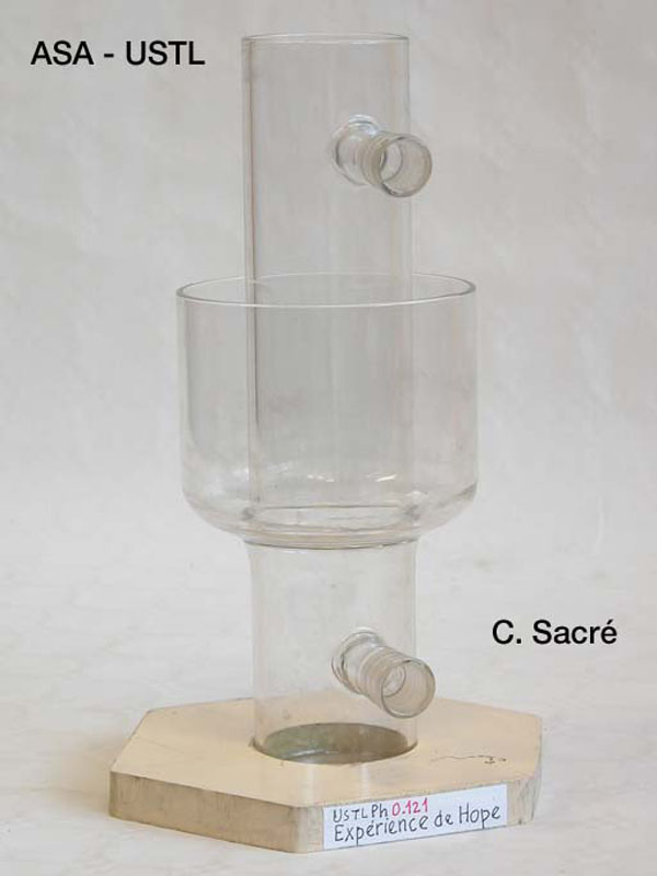 Densité de l’eau. Expérience de Hope_1